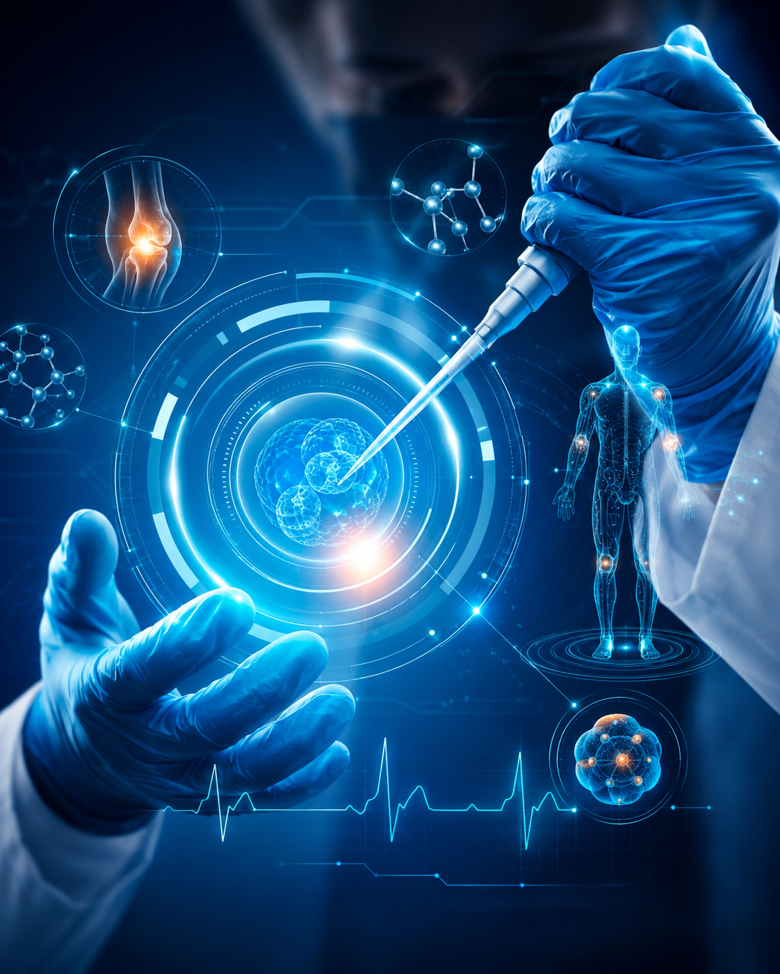 Advanced regenerative medicine image representing non-surgical neuropathy treatment support at LeHeal Biogenix in Tampa, Florida.
